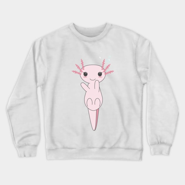 Axolotl Crewneck Sweatshirt by maya-reinstein